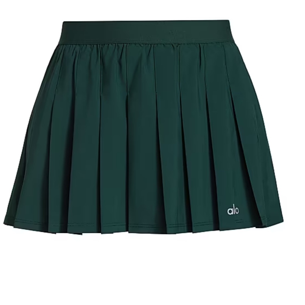 Alo Yoga Varsity Tennis Skirt in Midnight Green Medium - Picture 6 of 12